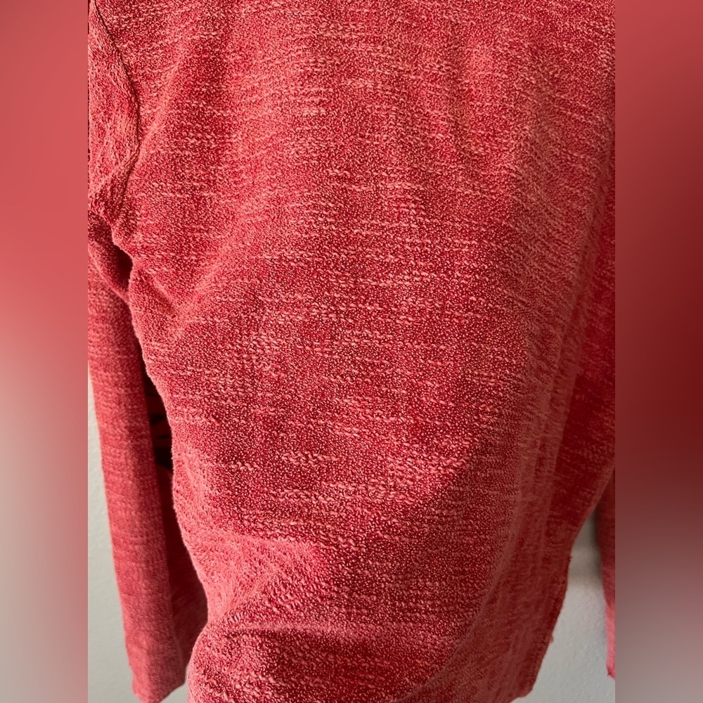 Alchemist Baja Distressed V Neck Pullover Sweatshirt in Red Women's Size XS - Picture 10 of 15